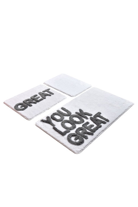 Mijölnir Juego de Alfombras de Baño Great - White (3 Piezas) Mijölnir Juego de Alfombras de Baño Great - White (3 Piezas)